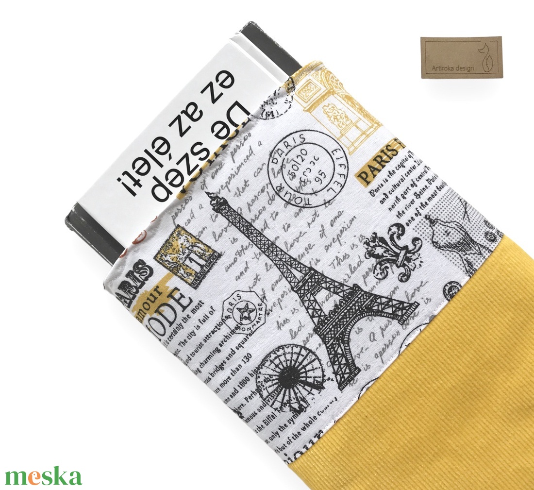 KÖNYVTOK - Párizs, Eiffel torony mintás, könyvtok vagy Ipad tok  - Artiroka design  - könyv & zene - könyvtok - Meska.hu