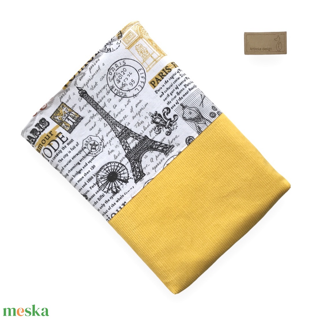 KÖNYVTOK - Párizs, Eiffel torony mintás, könyvtok vagy Ipad tok  - Artiroka design  - könyv & zene - könyvtok - Meska.hu