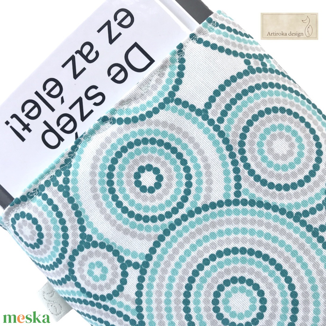 KÖNYVTOK - Türkiz mandala mintával - Artiroka design - könyv & zene - könyvtok - Meska.hu KÖNYVTOK - Türkiz mandala mintával - Artiroka design - könyv & zene - könyvtok - Meska.hu