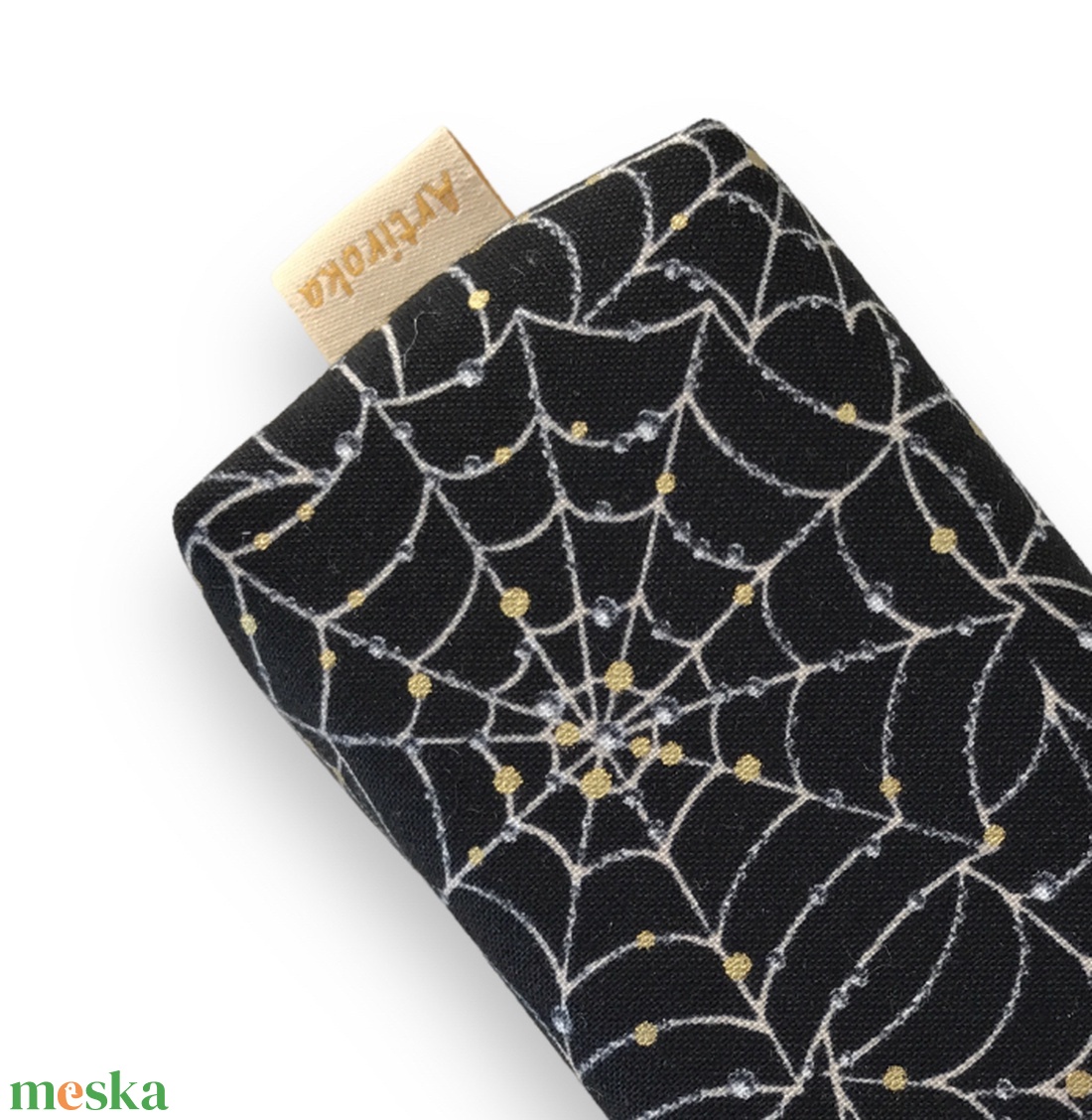 Aranyló pókháló esőcseppekkel mintás prémium zsebkendő tartó - Artiroka design - otthon & életmód - dekoráció - halloween - halloweeni jelmez és kiegészítők - Meska.hu Aranyló pókháló esőcseppekkel mintás prémium zsebkendő tartó - Artiroka design - otthon & életmód - dekoráció - halloween - halloweeni jelmez és kiegészítők - Meska.hu