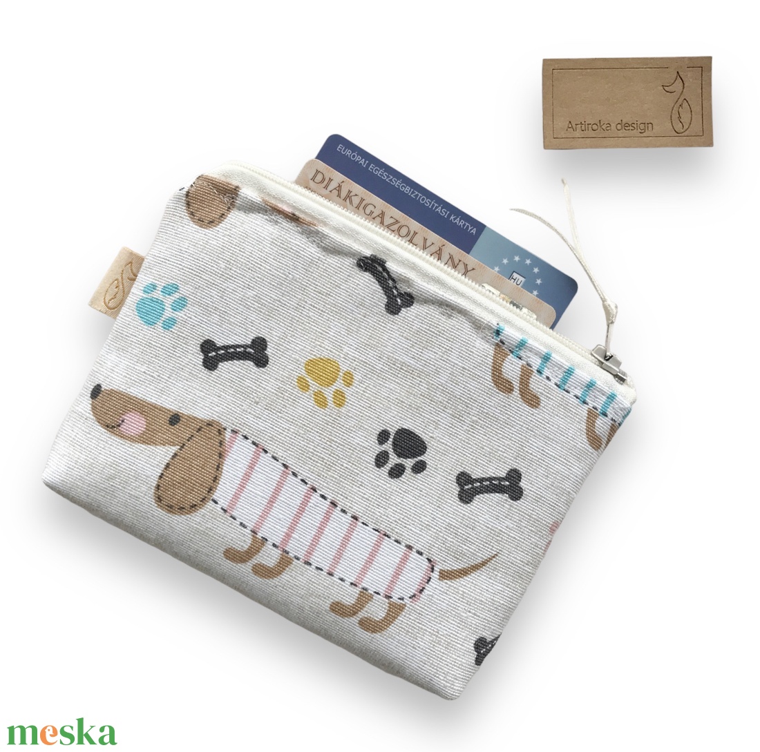 Tacskó kutya mintás irattartó pénztárca - Artiroka design - táska & tok - pénztárca & más tok - kártyatartó & irattartó - Meska.hu