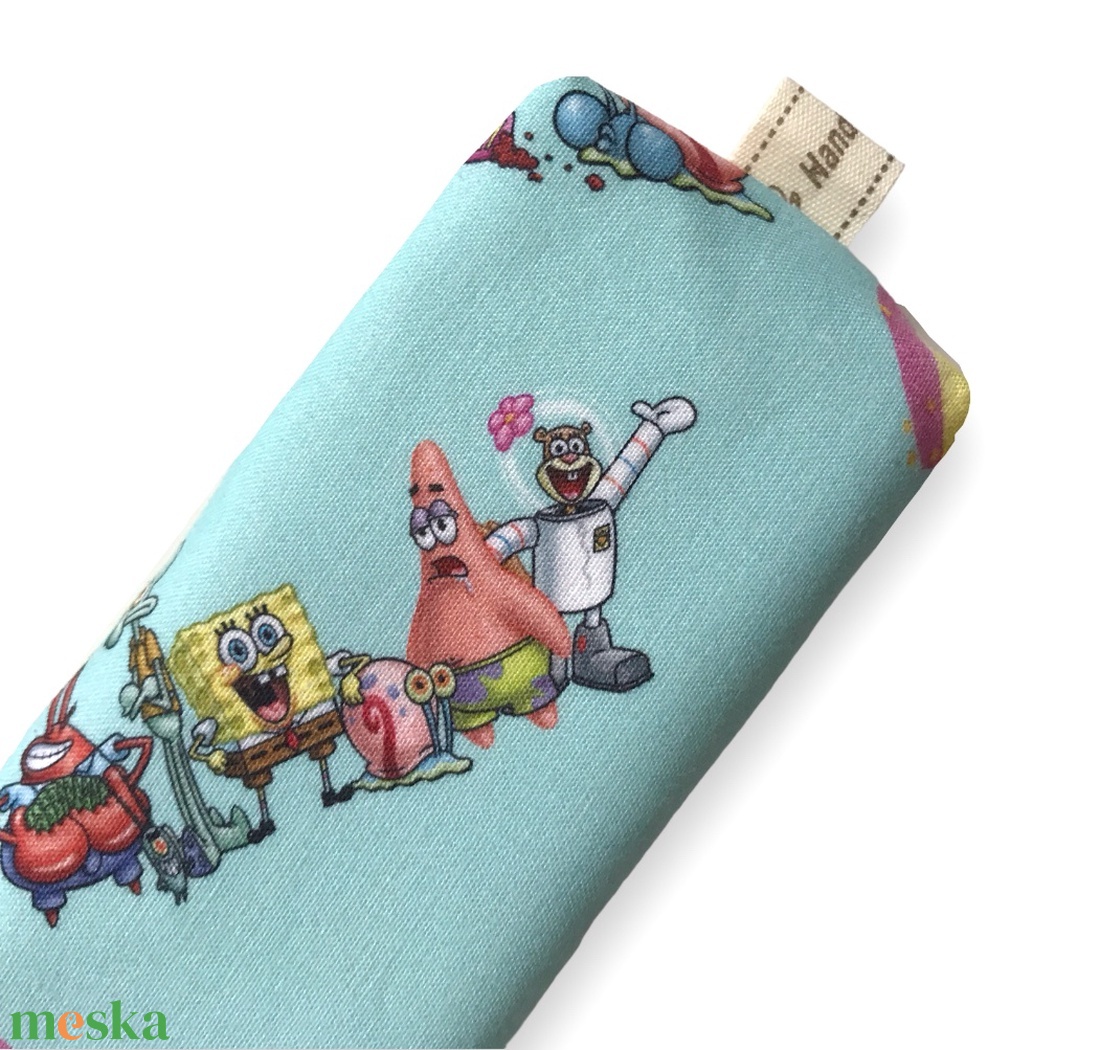 Spongya Bob és Patrik mintás prémium pamut zsebkendő tartó  - Artiroka design - táska & tok - pénztárca & más tok - zsebkendőtartó tok - Meska.hu