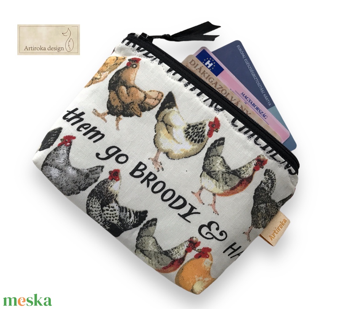 Tyúk és kakas mintás irattartó pénztárca - Artiroka design - táska & tok - pénztárca & más tok - pénztárca - női pénztárca - Meska.hu Tyúk és kakas mintás irattartó pénztárca - Artiroka design - táska & tok - pénztárca & más tok - pénztárca - női pénztárca - Meska.hu