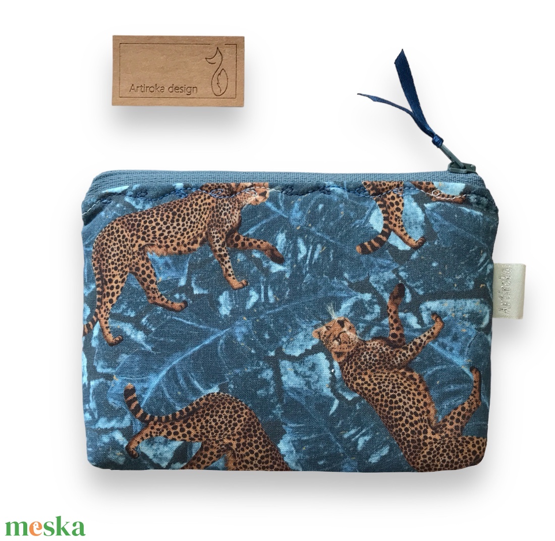 Leopárd mintás irattartó pénztárca vagy szett - Artiroka design  - táska & tok - pénztárca & más tok - kártyatartó & irattartó - Meska.hu