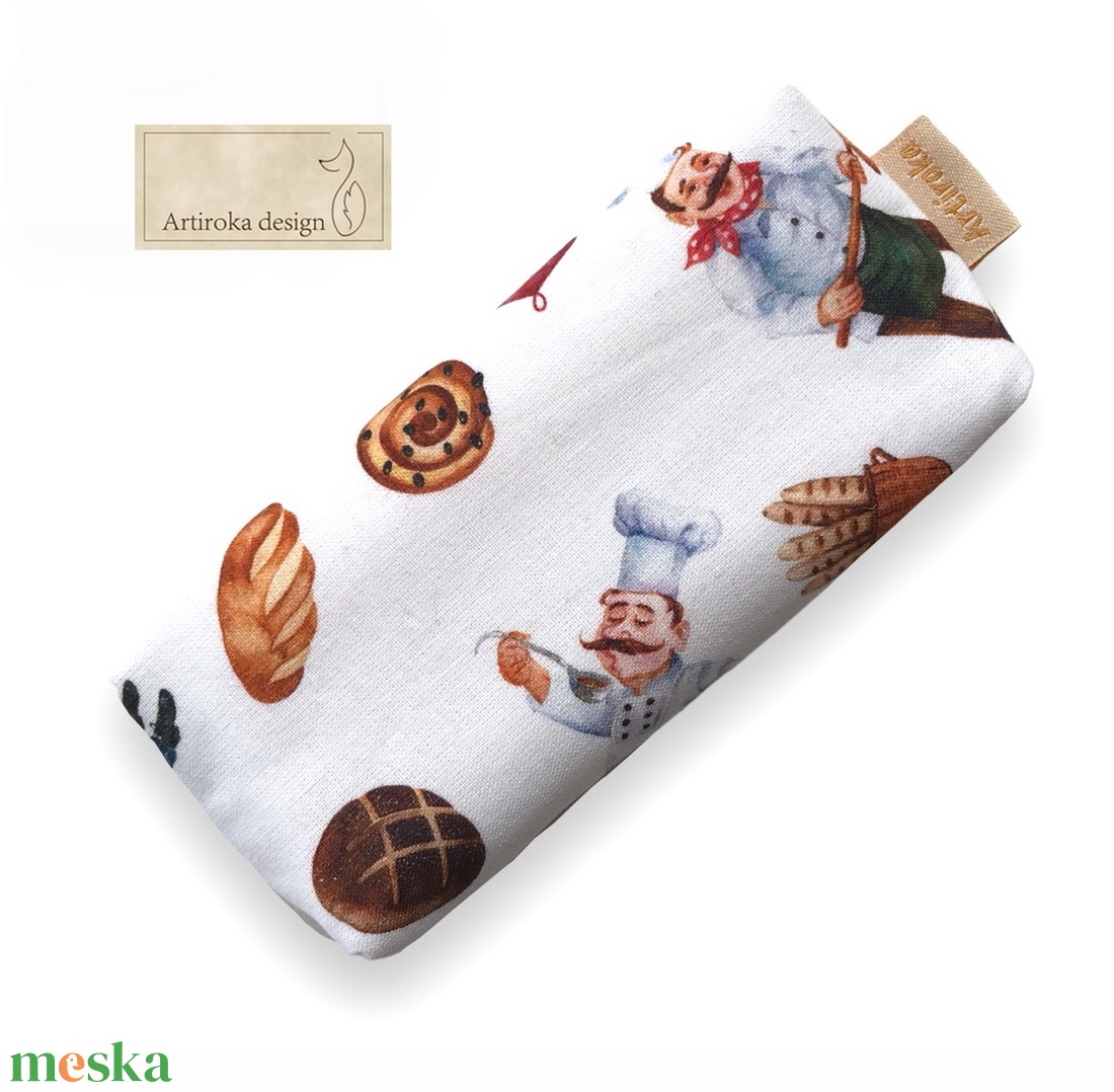  Pék és sütemény mintás papírzsebkendő tartó   -  Artiroka design - táska & tok - pénztárca & más tok - zsebkendőtartó tok - Meska.hu