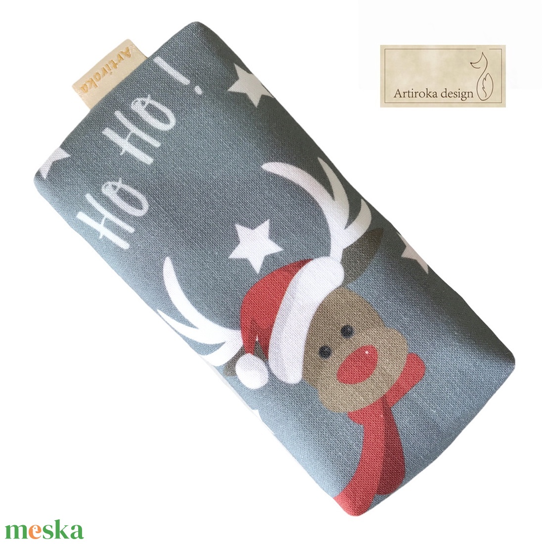 Rudolf a rénszarvas mintás papírzsebkendő tartó   - táska & tok - pénztárca & más tok - zsebkendőtartó tok - Meska.hu