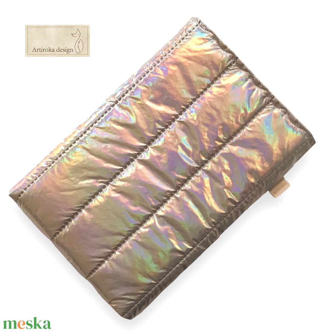 Rosegold, vízálló KÖNYVTOK színjátszó textilből - Artiroka design - könyv & zene - könyvtok - Meska.hu
