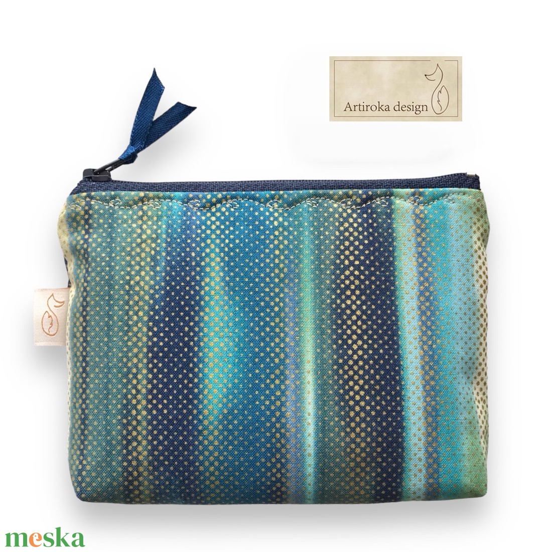 Aranyló Balaton - színátmenetes irattartó pénztárca arany pöttyökkel fűszerezve  - Artiroka design - táska & tok - pénztárca & más tok - pénztárca - női pénztárca - Meska.hu