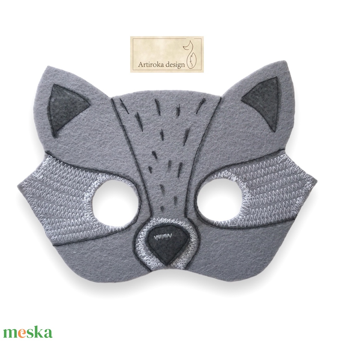 Mosómedve - filc álarc  - Artiroka design - ruha & divat - jelmez & álarc - jelmez - Meska.hu