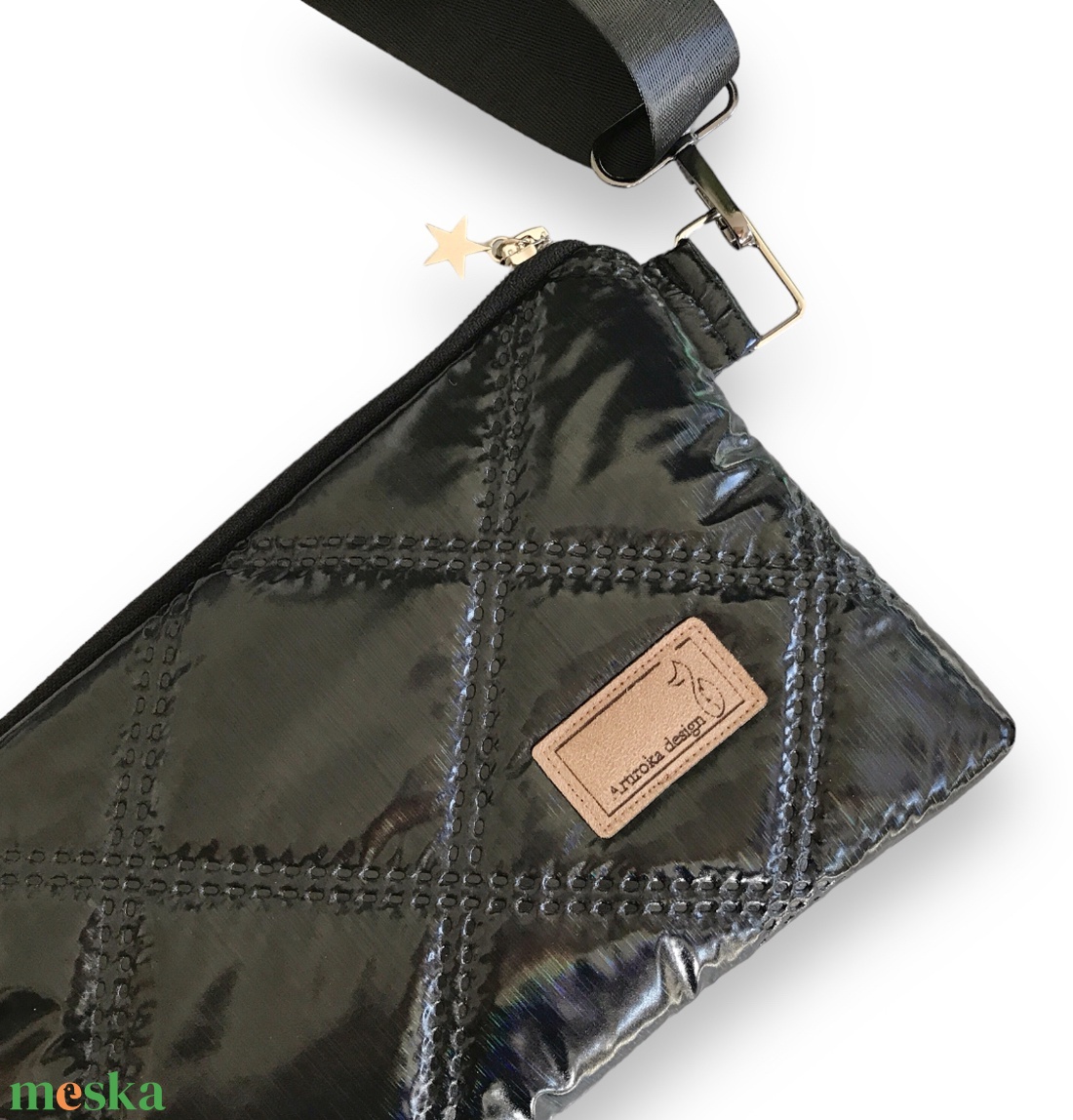 Vízálló elegáns Emily táska fekete színben   - Artiroka design - táska & tok - kézitáska & válltáska - válltáska - Meska.hu