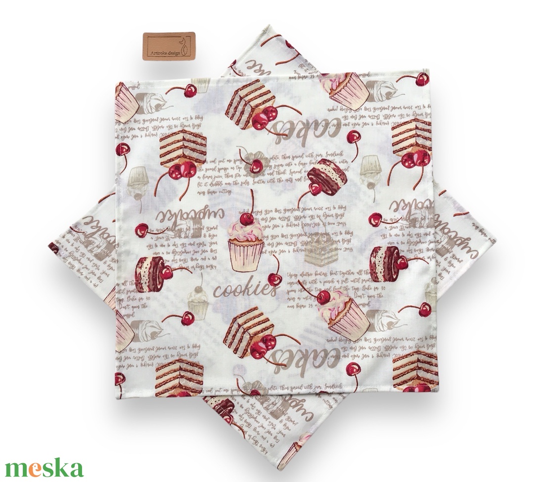 Sütemény, cupcake mintás zsebkendő vagy szalvéta szett - születésnap - Artiroka design - otthon & életmód - konyhafelszerelés, tálalás - konyhai textil - szalvéta - Meska.hu Sütemény, cupcake mintás zsebkendő vagy szalvéta szett - születésnap - Artiroka design - otthon & életmód - konyhafelszerelés, tálalás - konyhai textil - szalvéta - Meska.hu