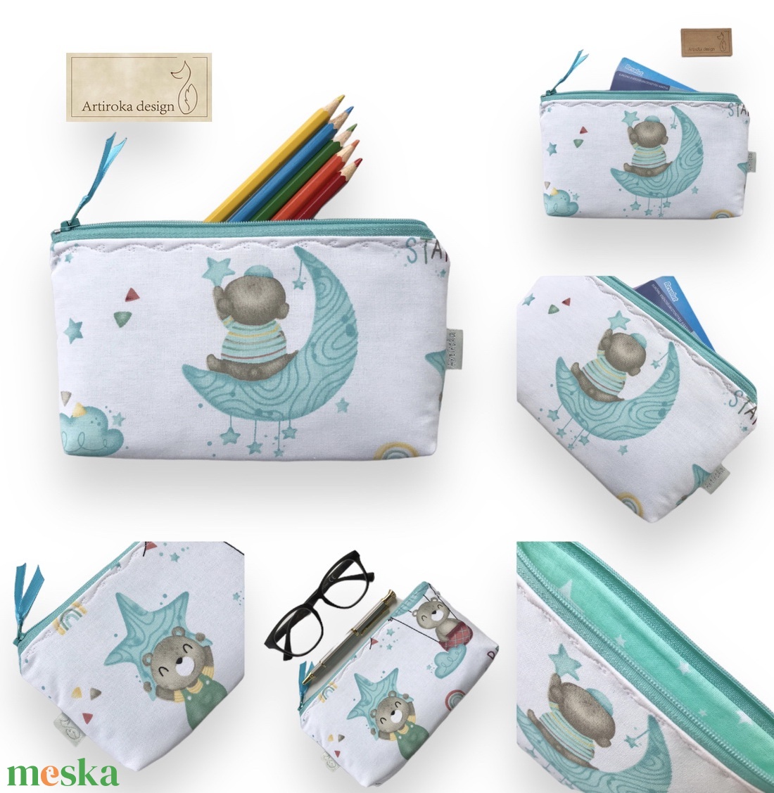AKCIÓ - Mackó a holdon mintás tolltartó neszesszer, vagy szemüvegtok, mobiltok - Artiroka design - táska & tok - neszesszer - Meska.hu AKCIÓ - Mackó a holdon mintás tolltartó neszesszer, vagy szemüvegtok, mobiltok - Artiroka design - táska & tok - neszesszer - Meska.hu