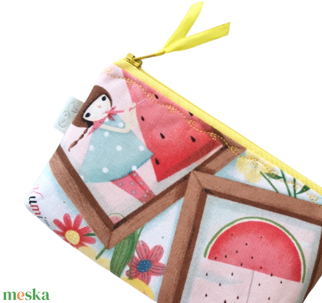 Dinnye buli mintás irattartó neszesszer, pénztárca - Artiroka design - táska & tok - pénztárca & más tok - pénztárca - női pénztárca - Meska.hu