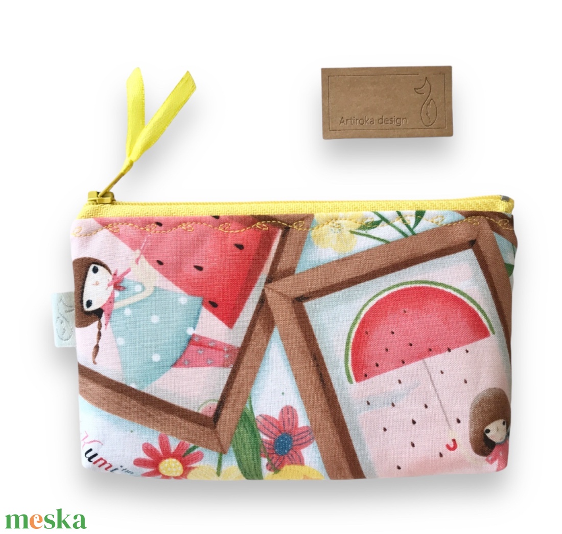 Dinnye buli mintás irattartó neszesszer, pénztárca - Artiroka design - táska & tok - pénztárca & más tok - pénztárca - női pénztárca - Meska.hu