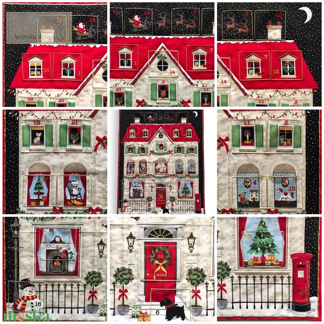 Karácsonyi csoda mintás adventi naptár prémium textilből - Artiroka design - karácsony - adventi díszek - adventi naptár - Meska.hu Karácsonyi csoda mintás adventi naptár prémium textilből - Artiroka design - karácsony - adventi díszek - adventi naptár - Meska.hu