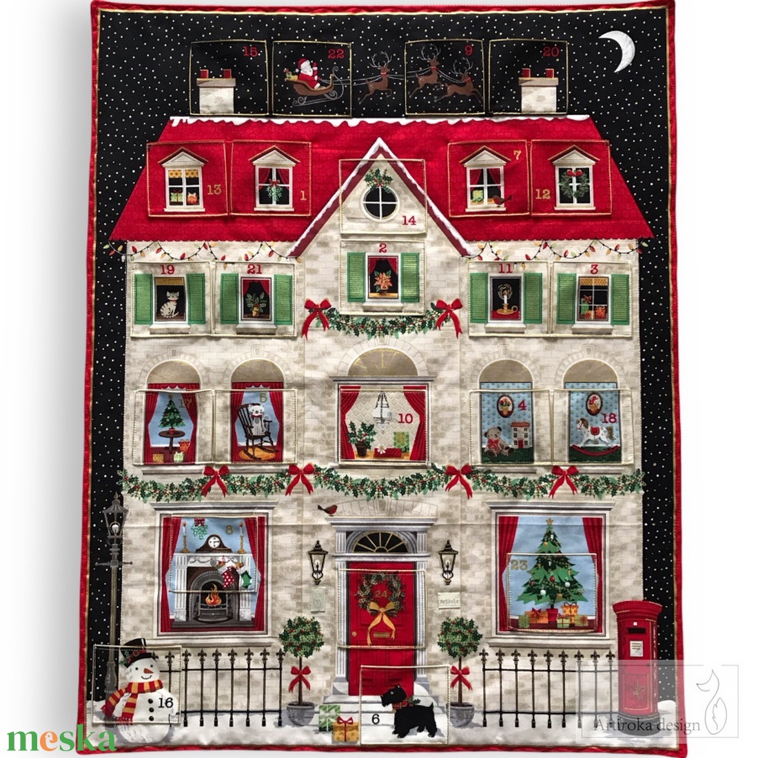 Karácsonyi csoda mintás adventi naptár prémium textilből - Artiroka design - karácsony - adventi díszek - adventi naptár - Meska.hu Karácsonyi csoda mintás adventi naptár prémium textilből - Artiroka design - karácsony - adventi díszek - adventi naptár - Meska.hu