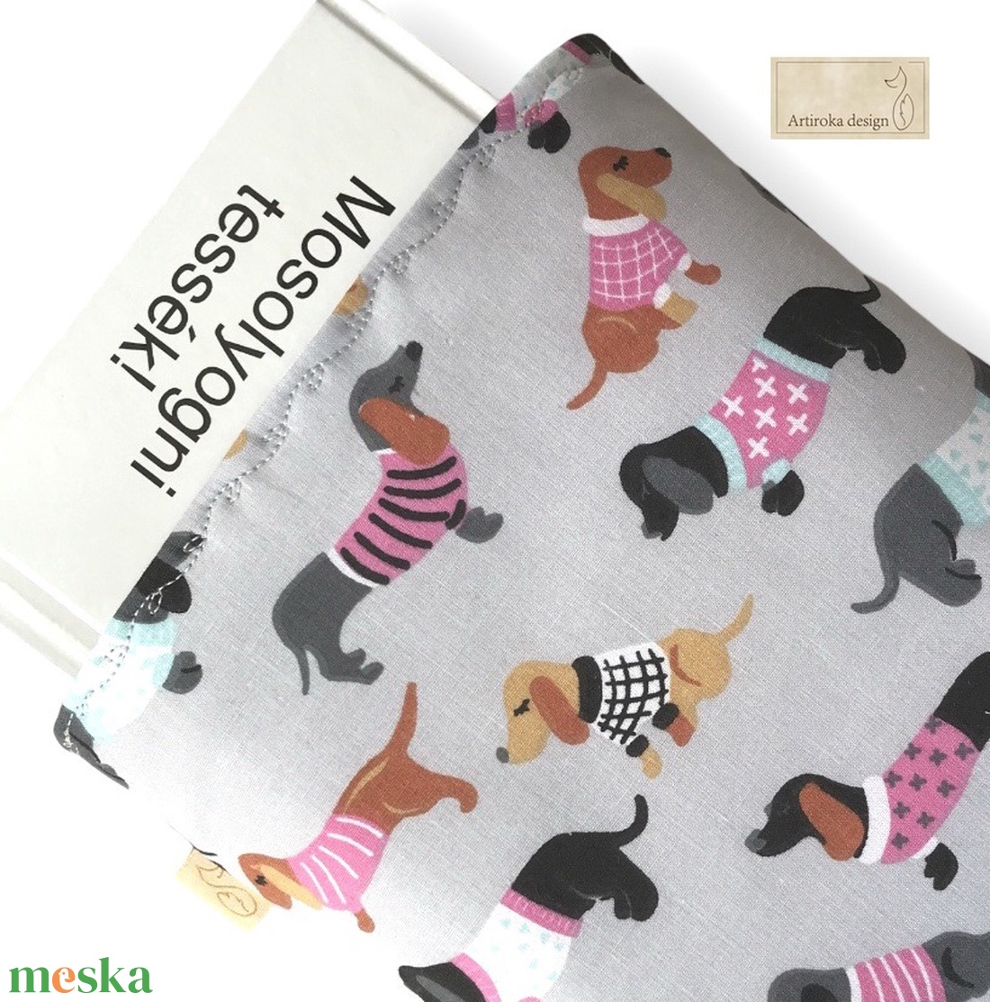 Tacskó kutya mintás pamut textil könyvtok - Artiroka design - könyv & zene - könyvtok - Meska.hu Tacskó kutya mintás pamut textil könyvtok - Artiroka design - könyv & zene - könyvtok - Meska.hu