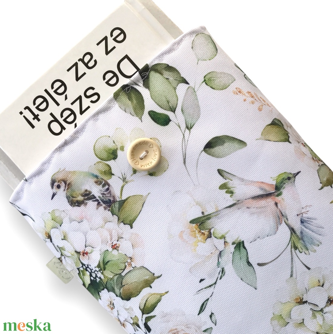 Rózsa és madár mintás vízálló KÖNYVTOK - Artiroka design - könyv & zene - könyvtok - Meska.hu Rózsa és madár mintás vízálló KÖNYVTOK - Artiroka design - könyv & zene - könyvtok - Meska.hu