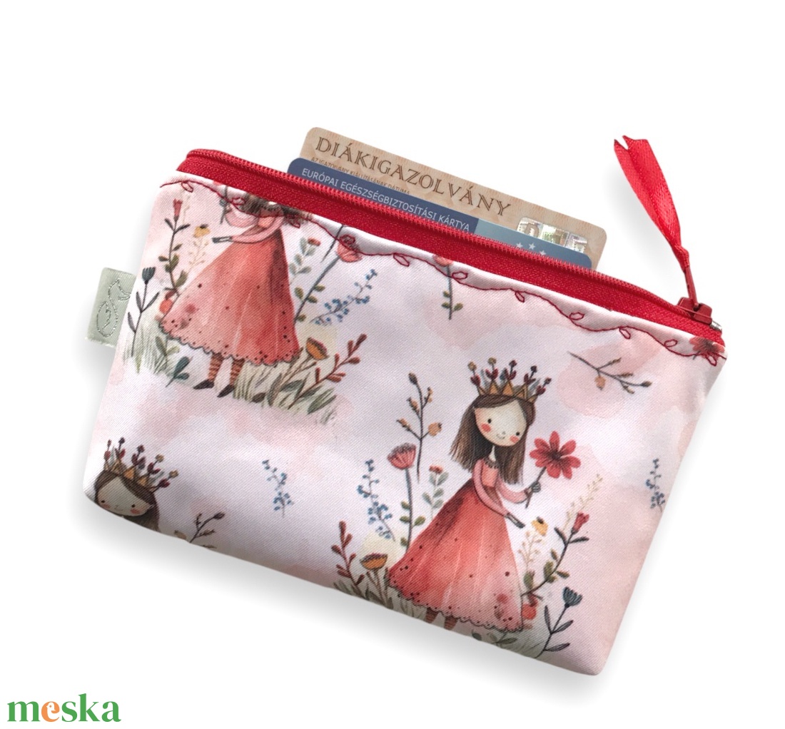 Kislány a virágos mezőn mintás irattartó pénztárca - Artiroka design - táska & tok - pénztárca & más tok - pénztárca - gyerek pénztárca - Meska.hu