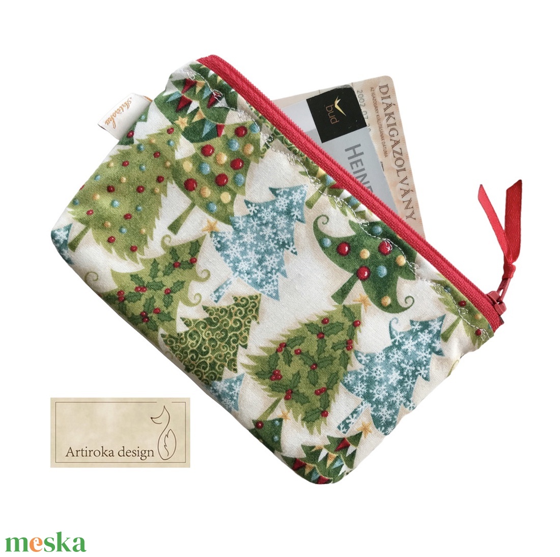 Karácsonyfa mintás irattartó pénztárca, neszesszer - Artiroka design - táska & tok - pénztárca & más tok - kártyatartó & irattartó - Meska.hu Karácsonyfa mintás irattartó pénztárca, neszesszer - Artiroka design - táska & tok - pénztárca & más tok - kártyatartó & irattartó - Meska.hu