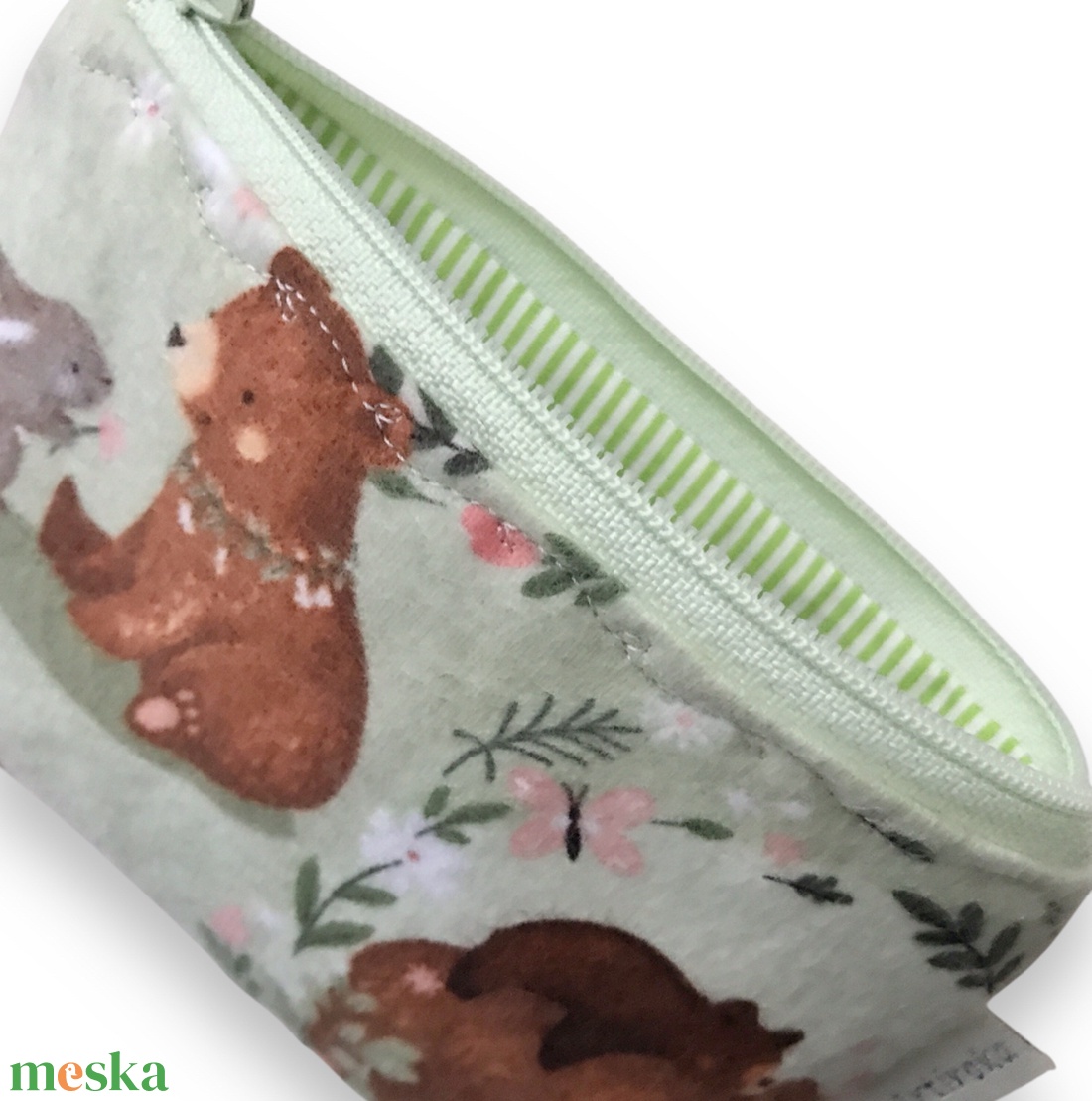 Őz és mackó család mintás  irattartó pénztárca  - BABA - MAMA - Artiroka design  - táska & tok - neszesszer - Meska.hu