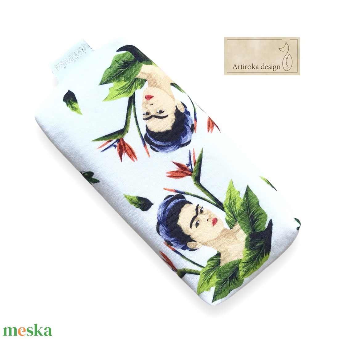 Frida Kahlo  mintás PRÉMIUM papírzsebkendő tartó - Artiroka design - táska & tok - pénztárca & más tok - zsebkendőtartó tok - Meska.hu