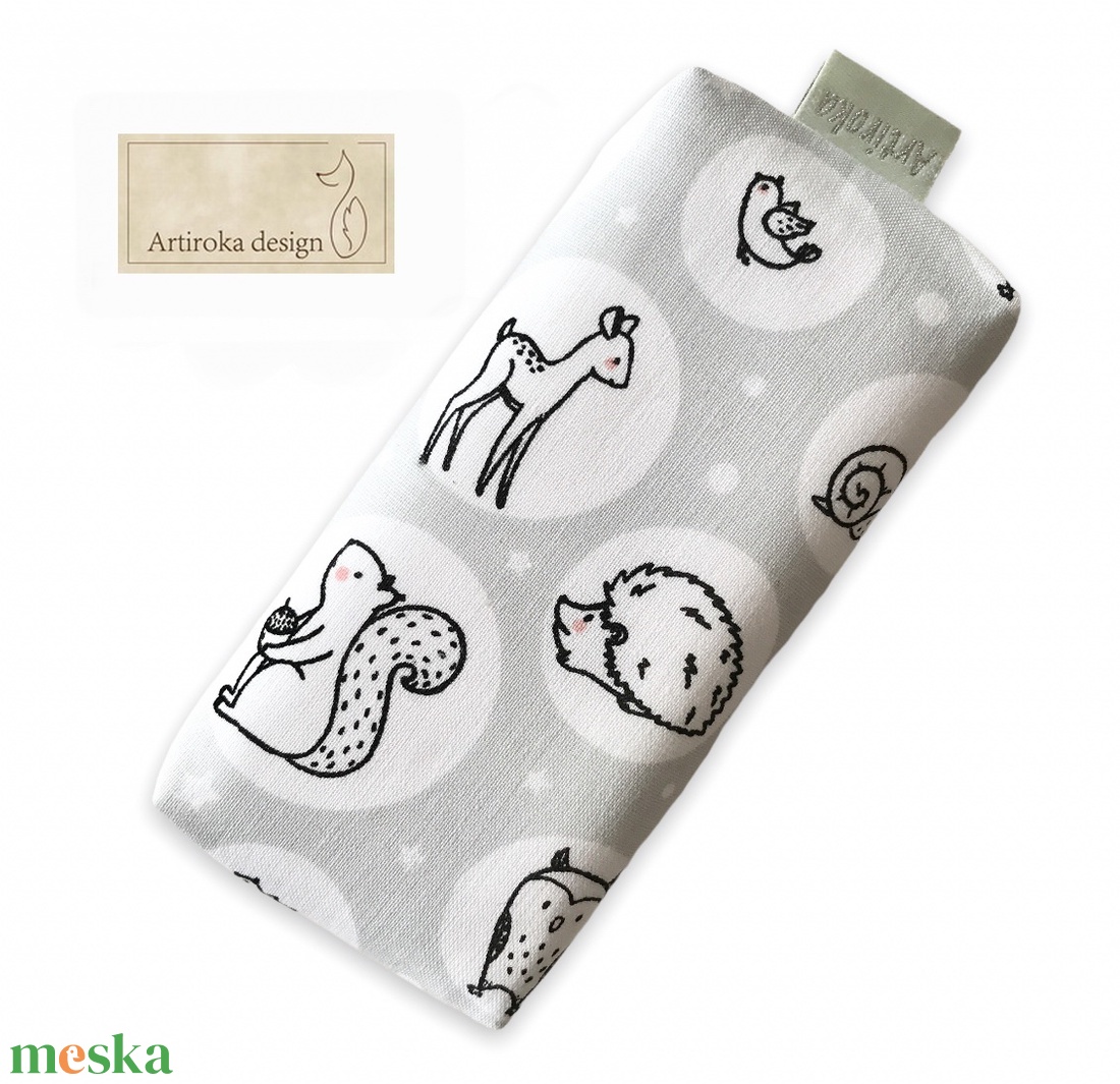 Róka, mackó, süni, mókus, kismadár és bagoly mintás papírzsebkendő tartó  - Artiroka design - táska & tok - pénztárca & más tok - zsebkendőtartó tok - Meska.hu