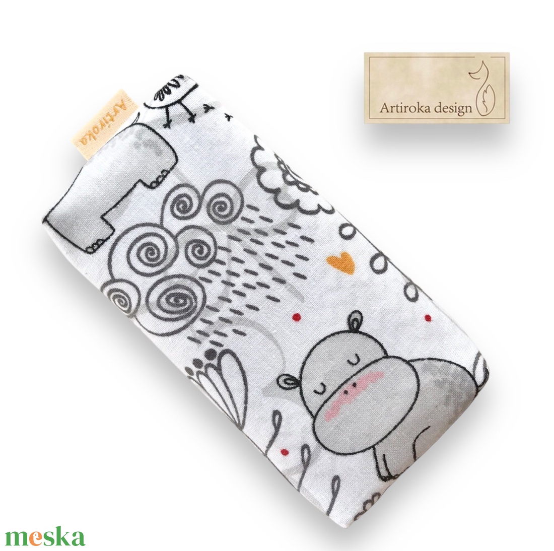 Víziló mintás, bélelt zsebkendő tartó - Artiroka design - táska & tok - pénztárca & más tok - zsebkendőtartó tok - Meska.hu Víziló mintás, bélelt zsebkendő tartó - Artiroka design - táska & tok - pénztárca & más tok - zsebkendőtartó tok - Meska.hu