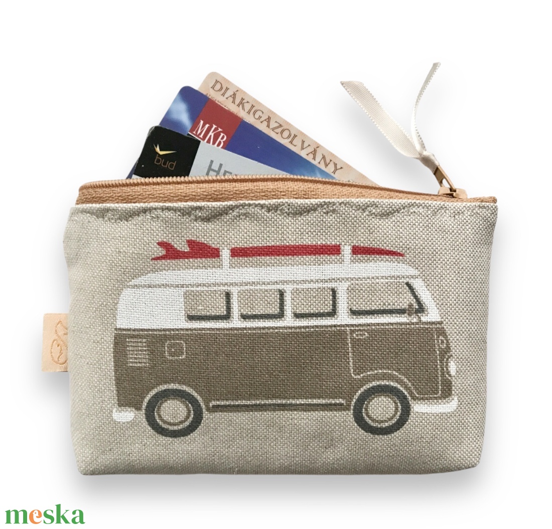 Retro Volkswagen busz mintás, irattartó pénztárca - Artiroka design - táska & tok - pénztárca & más tok - pénztárca - férfi pénztárca - Meska.hu