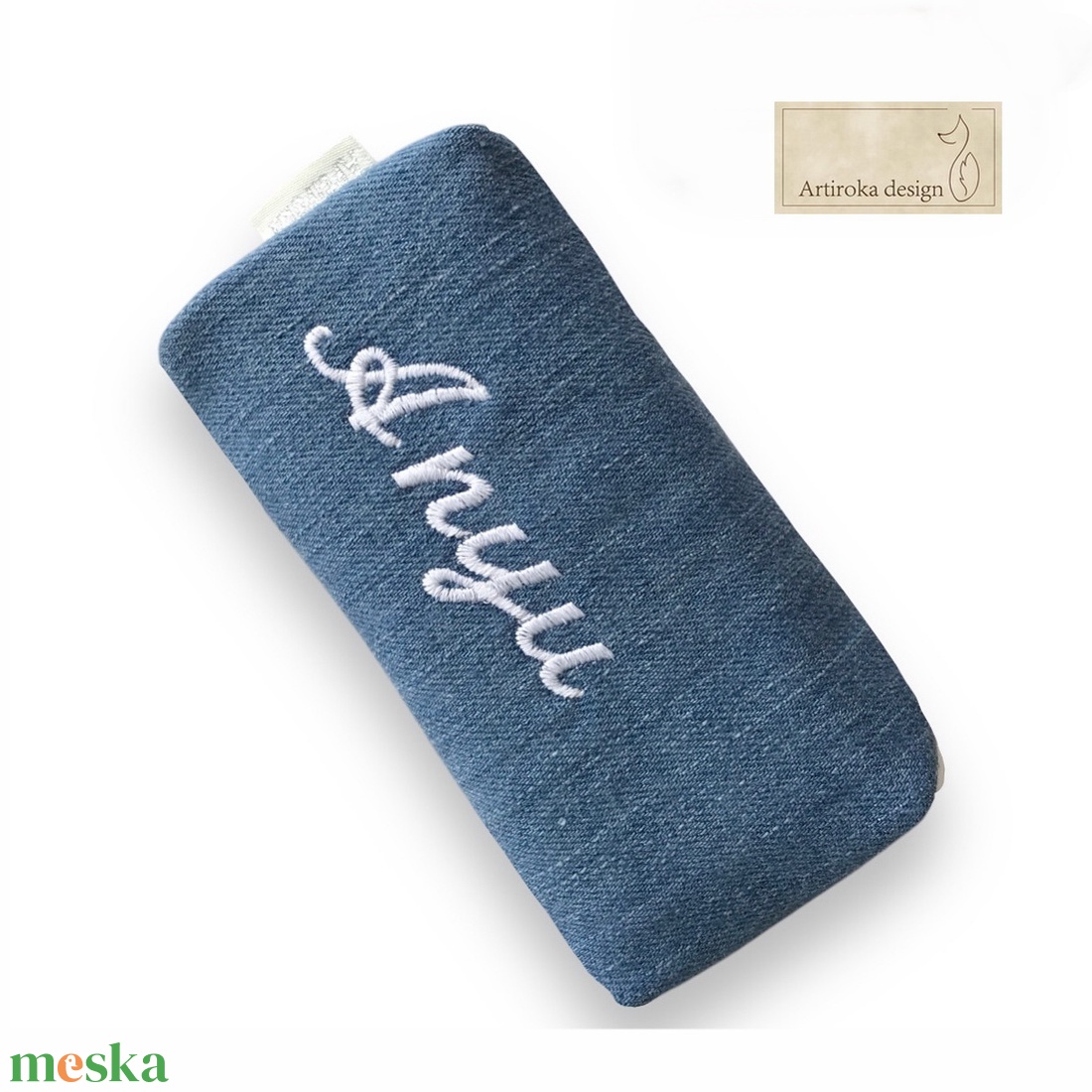  Egyedi névre szóló, hímzett zsebkendőtartó  - Artiroka design - táska & tok - pénztárca & más tok - zsebkendőtartó tok - Meska.hu
