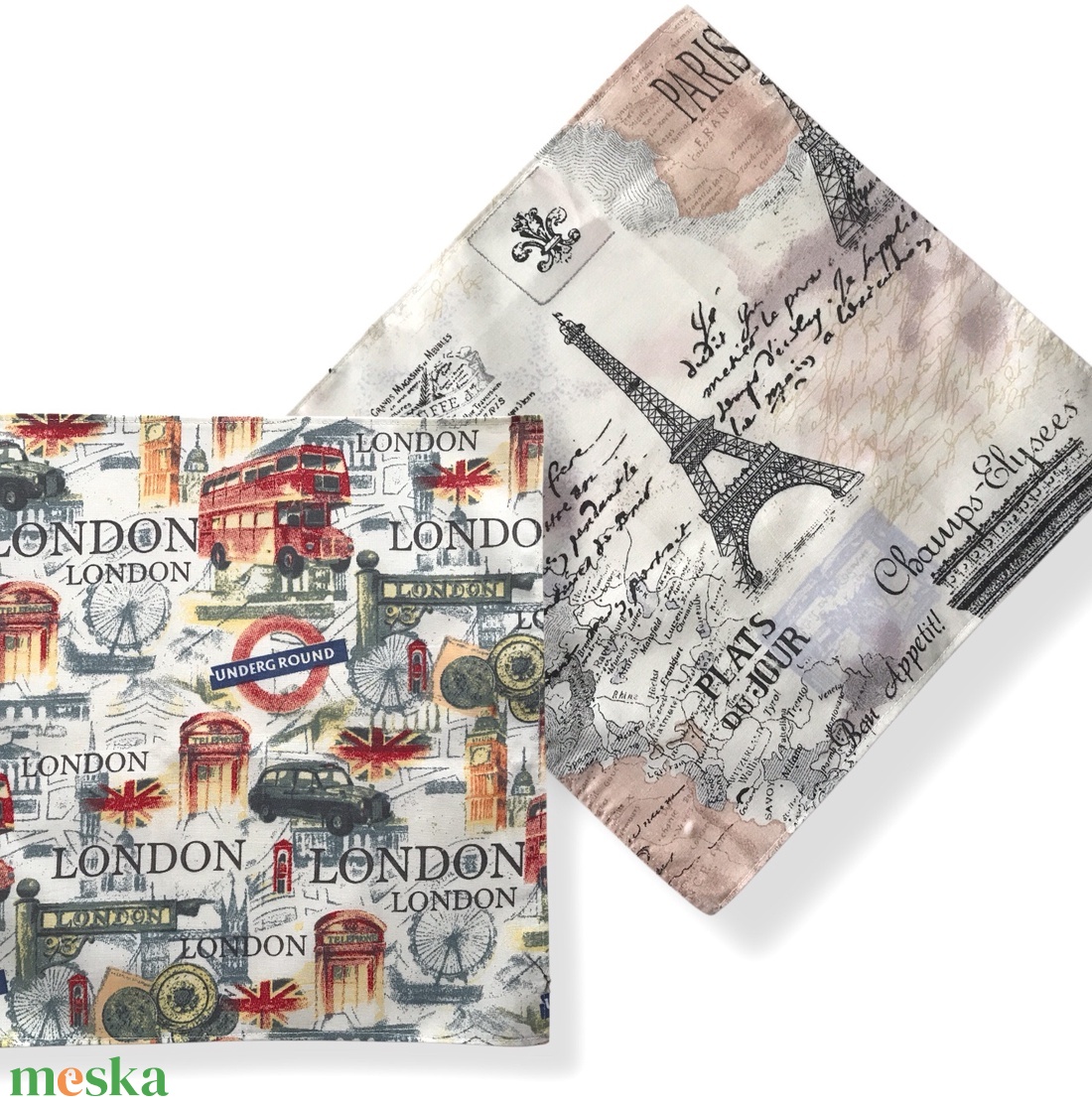 London és Párizs mintás zsebkendő vagy szalvéta szett - NoWaste - otthon & életmód - konyhafelszerelés, tálalás - konyhai textil - szalvéta - Meska.hu London és Párizs mintás zsebkendő vagy szalvéta szett - NoWaste - otthon & életmód - konyhafelszerelés, tálalás - konyhai textil - szalvéta - Meska.hu