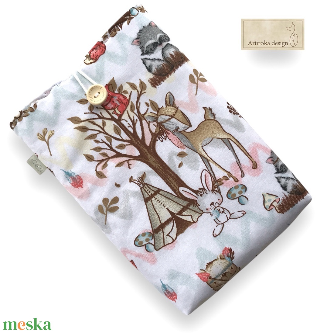 Erdei találkozó - őz, róka, nyuszi, mókus, bagoly és mosómedve mintás KÖNYVTOK - Artiroka design - könyv & zene - könyvtok - Meska.hu Erdei találkozó - őz, róka, nyuszi, mókus, bagoly és mosómedve mintás KÖNYVTOK - Artiroka design - könyv & zene - könyvtok - Meska.hu