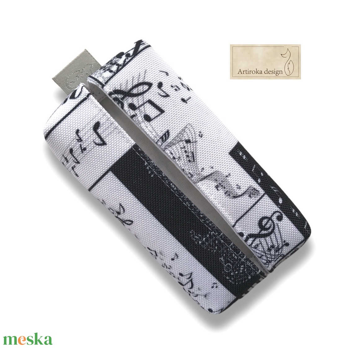 Zsebkendőtartó hangjegyek mintával - Artiroka design - táska & tok - pénztárca & más tok - zsebkendőtartó tok - Meska.hu Zsebkendőtartó hangjegyek mintával - Artiroka design - táska & tok - pénztárca & más tok - zsebkendőtartó tok - Meska.hu