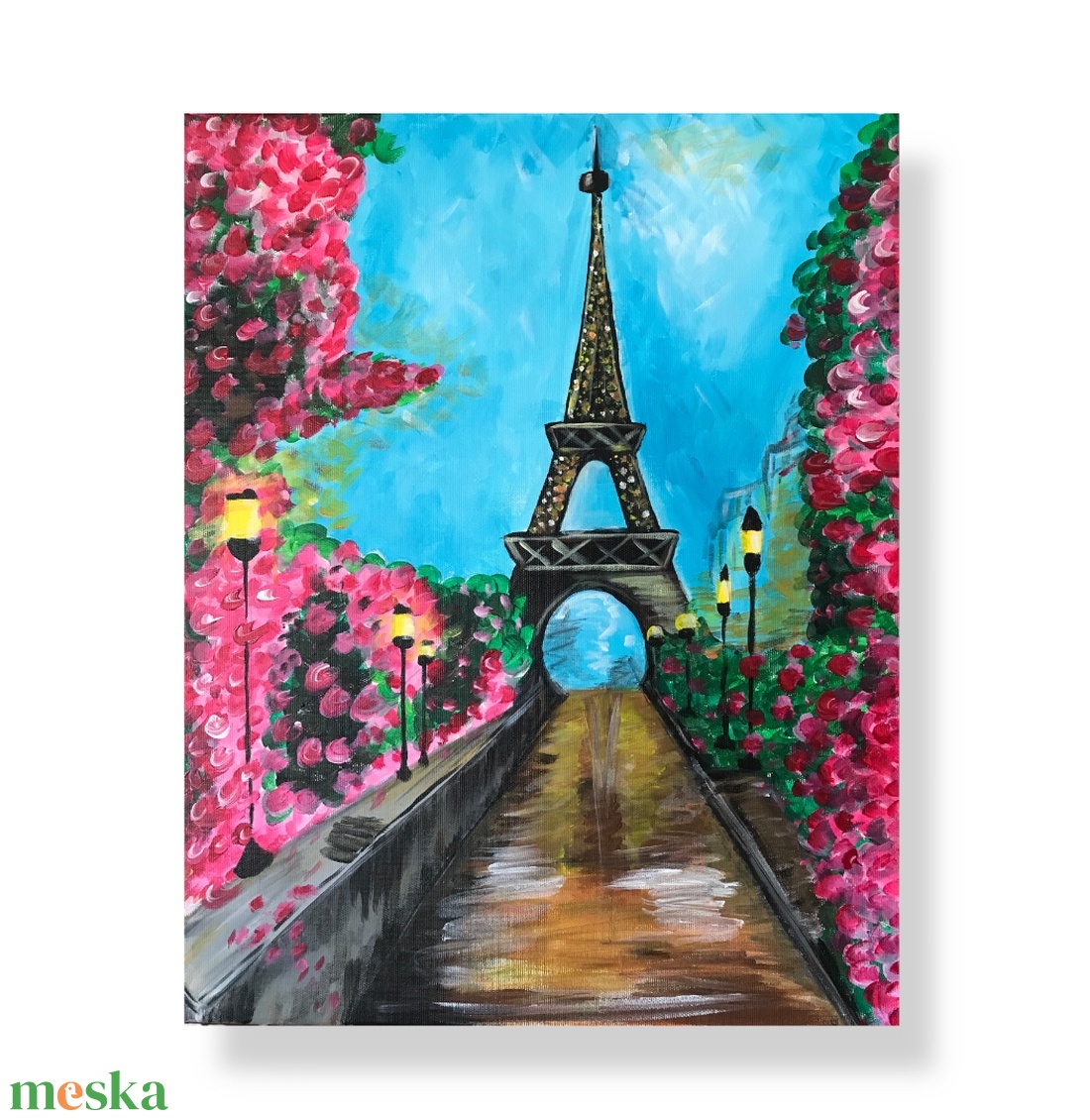 Eiffel torony fényei - Artiroka design - művészet - festmény - akril - Meska.hu Eiffel torony fényei - Artiroka design - művészet - festmény - akril - Meska.hu