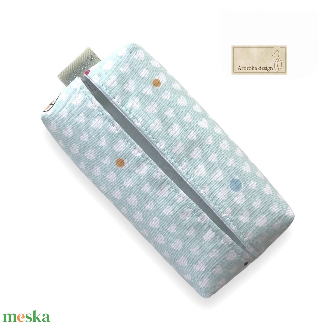 Bálna mintás papírzsebkendő tartó  - Artiroka design - táska & tok - pénztárca & más tok - zsebkendőtartó tok - Meska.hu