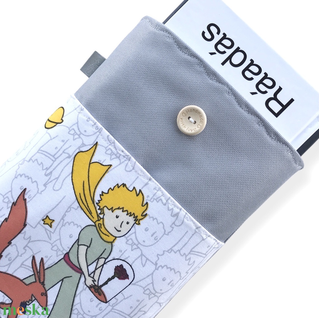 A kis herceg mintás vízálló,  zsebes könyvtok gombos zárral  -  Artiroka design  - könyv & zene - könyvtok - Meska.hu