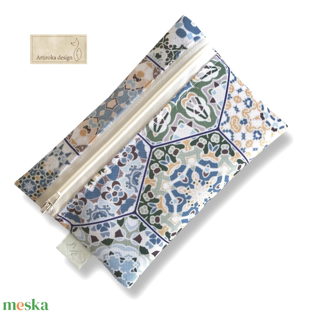 VÍZÁLLÓ irattartó pénztárca Marokkói csempe mintával - Artiroka design - táska & tok - neszesszer - Meska.hu VÍZÁLLÓ irattartó pénztárca Marokkói csempe mintával - Artiroka design - táska & tok - neszesszer - Meska.hu