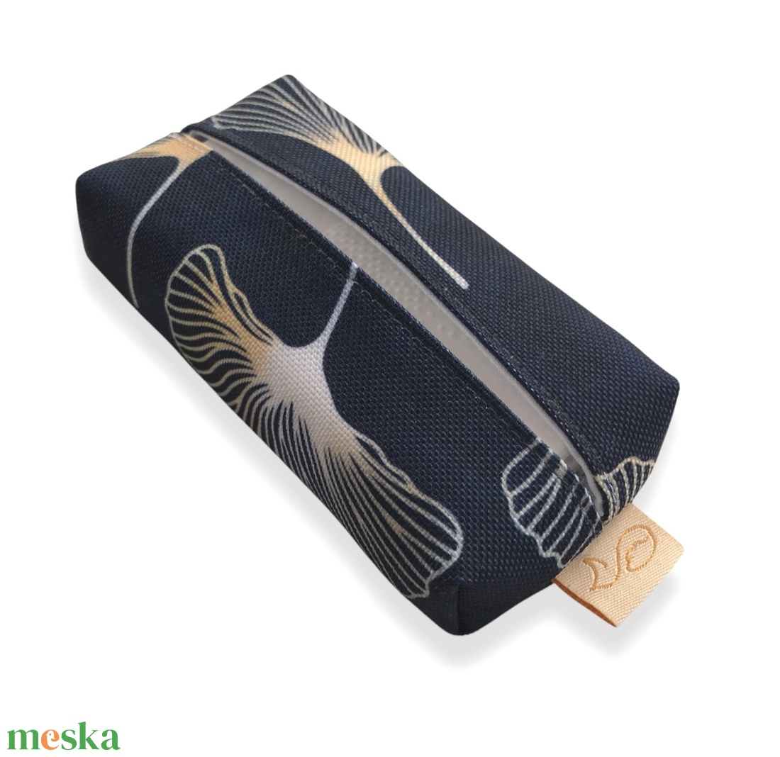 Ginkgo falevél mintás VÍZÁLLÓ  papírzsebkendő tartó - Artiroka design - táska & tok - pénztárca & más tok - zsebkendőtartó tok - Meska.hu