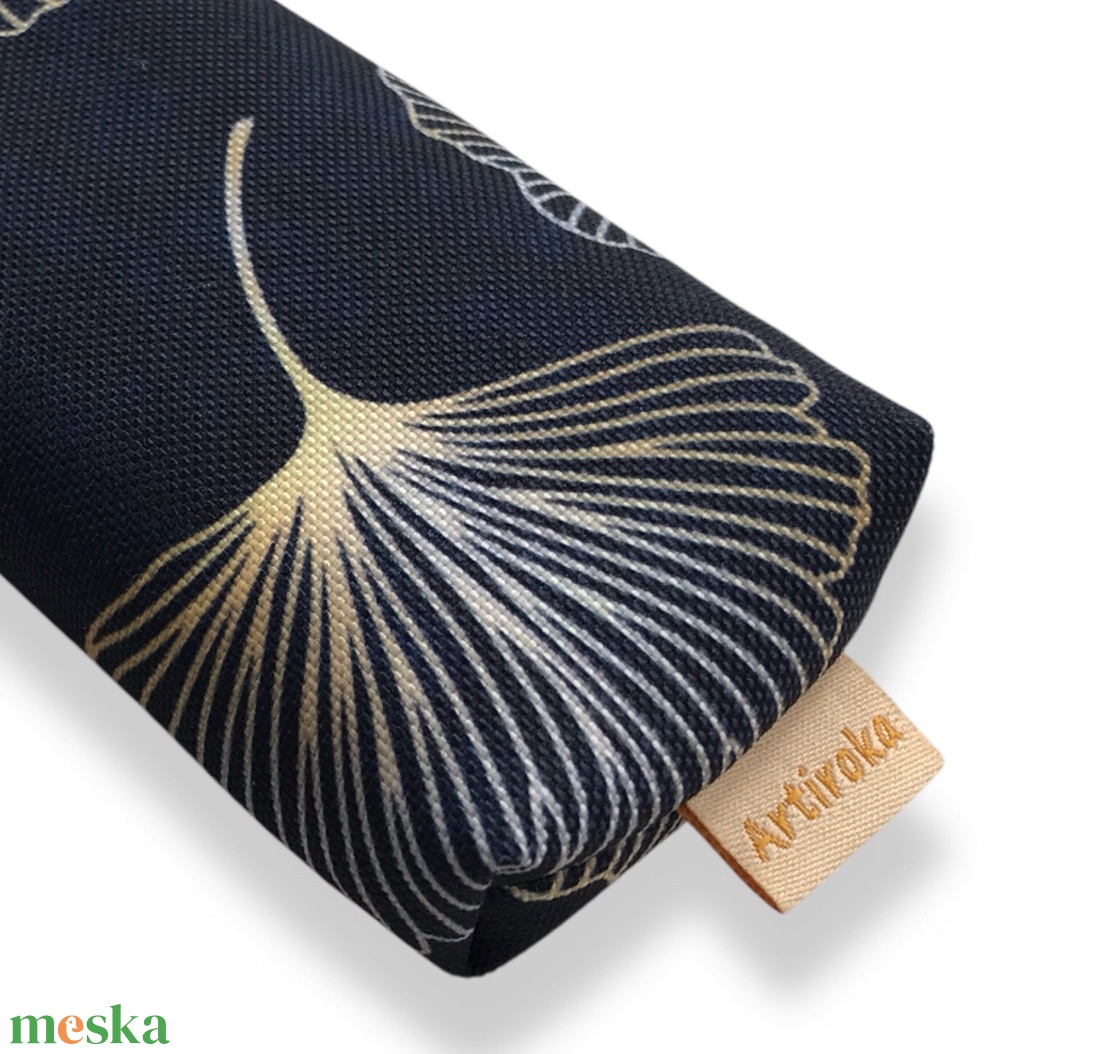 Ginkgo falevél mintás VÍZÁLLÓ  papírzsebkendő tartó - Artiroka design - táska & tok - pénztárca & más tok - zsebkendőtartó tok - Meska.hu