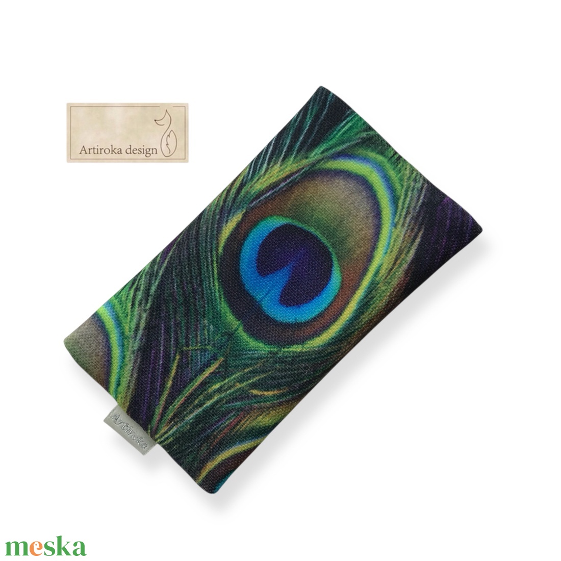 Pávatoll mintás vízálló  papírzsebkendő tartó - PEDAGÓGUS NAP - Artiroka design - táska & tok - pénztárca & más tok - zsebkendőtartó tok - Meska.hu