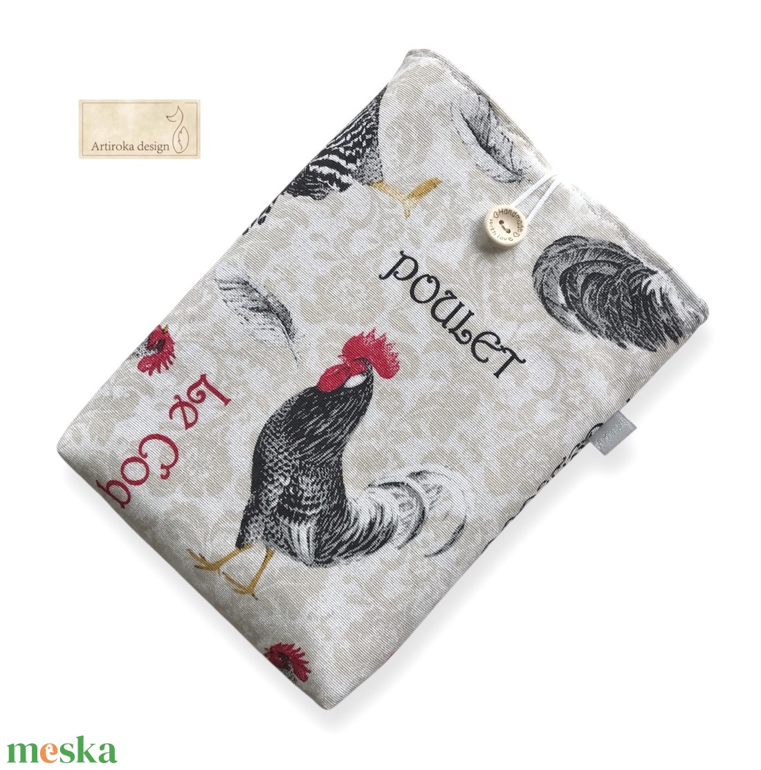 Tyúk és kakas mintás könyvtok gombos zárral - Artiroka design - könyv & zene - könyvtok - Meska.hu Tyúk és kakas mintás könyvtok gombos zárral - Artiroka design - könyv & zene - könyvtok - Meska.hu