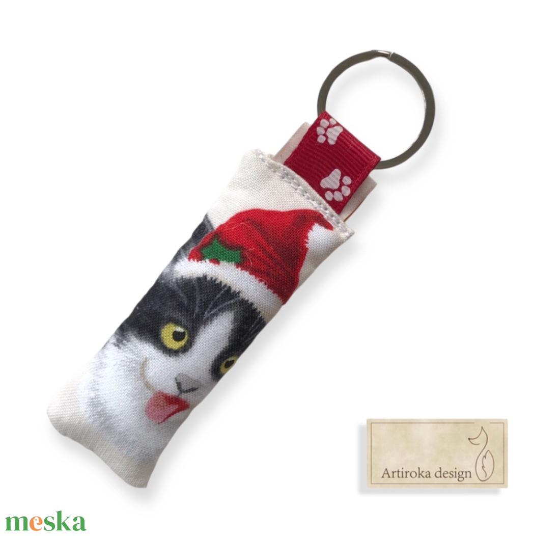 Cica mintás - Mikulás sapkás vicces kulcstartó - Artiroka design - táska & tok - kulcstartó & táskadísz - kulcstartó - Meska.hu Cica mintás - Mikulás sapkás vicces kulcstartó - Artiroka design - táska & tok - kulcstartó & táskadísz - kulcstartó - Meska.hu