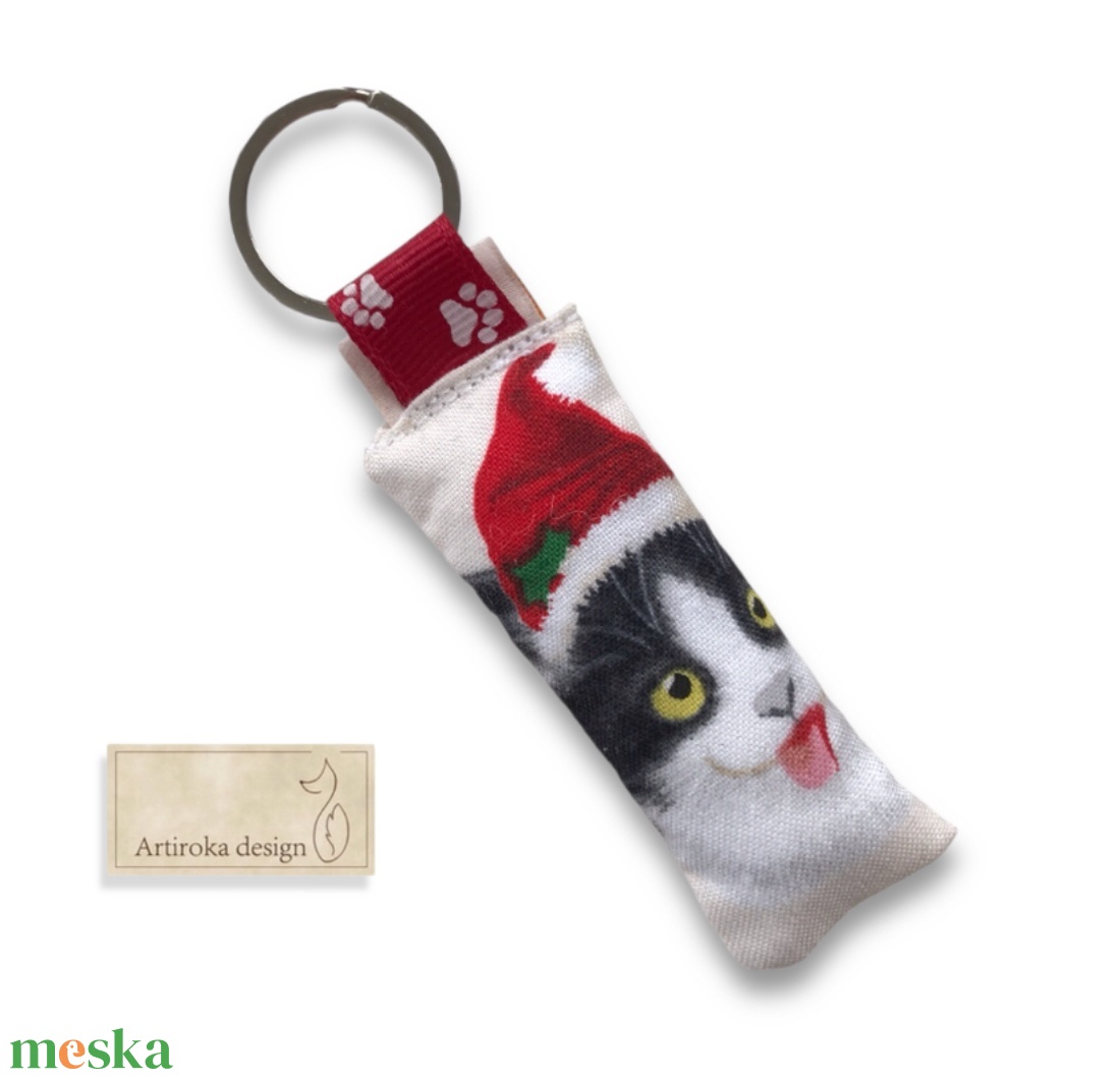 Cica mintás - Mikulás sapkás vicces kulcstartó - Artiroka design - táska & tok - kulcstartó & táskadísz - kulcstartó - Meska.hu Cica mintás - Mikulás sapkás vicces kulcstartó - Artiroka design - táska & tok - kulcstartó & táskadísz - kulcstartó - Meska.hu