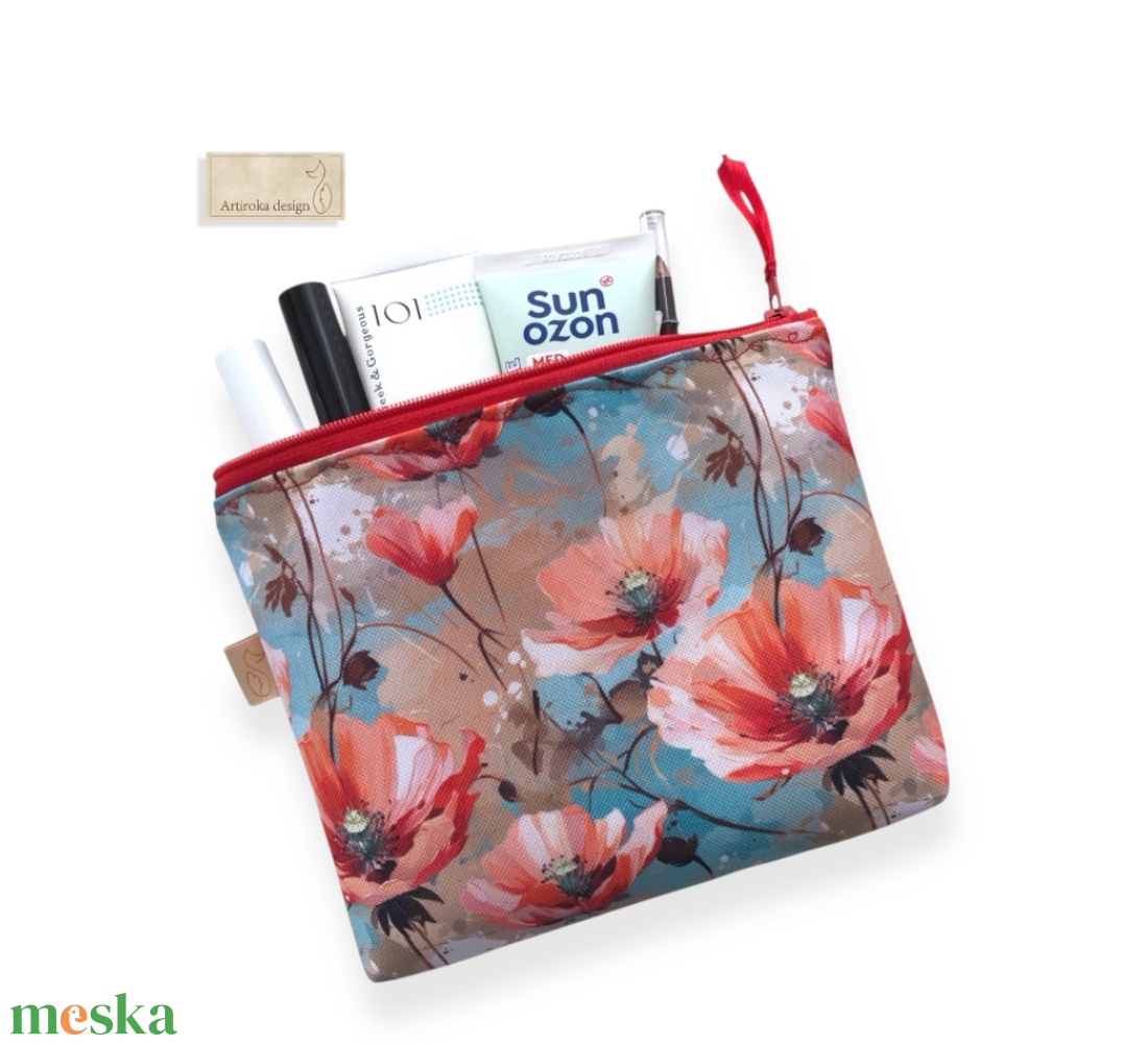 Pipacs mintás VÍZÁLLÓ nagyméretű neszesszer - Artiroka design - táska & tok - neszesszer - Meska.hu Pipacs mintás VÍZÁLLÓ nagyméretű neszesszer - Artiroka design - táska & tok - neszesszer - Meska.hu