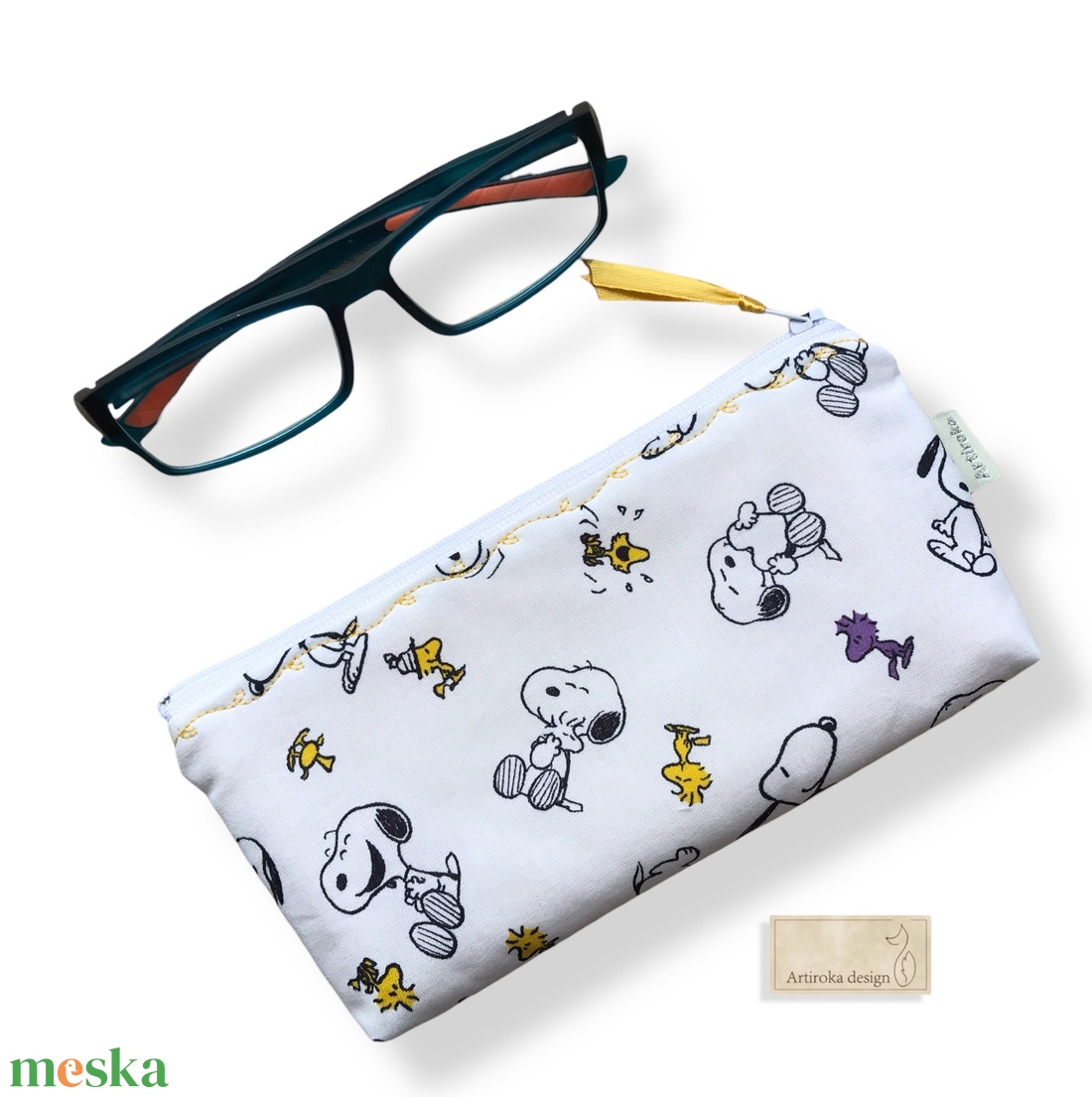 SNOOPY mintás tolltartó neszesszer, szemüvegtok vagy mobiltok  - Artiroka design - táska & tok - neszesszer - Meska.hu