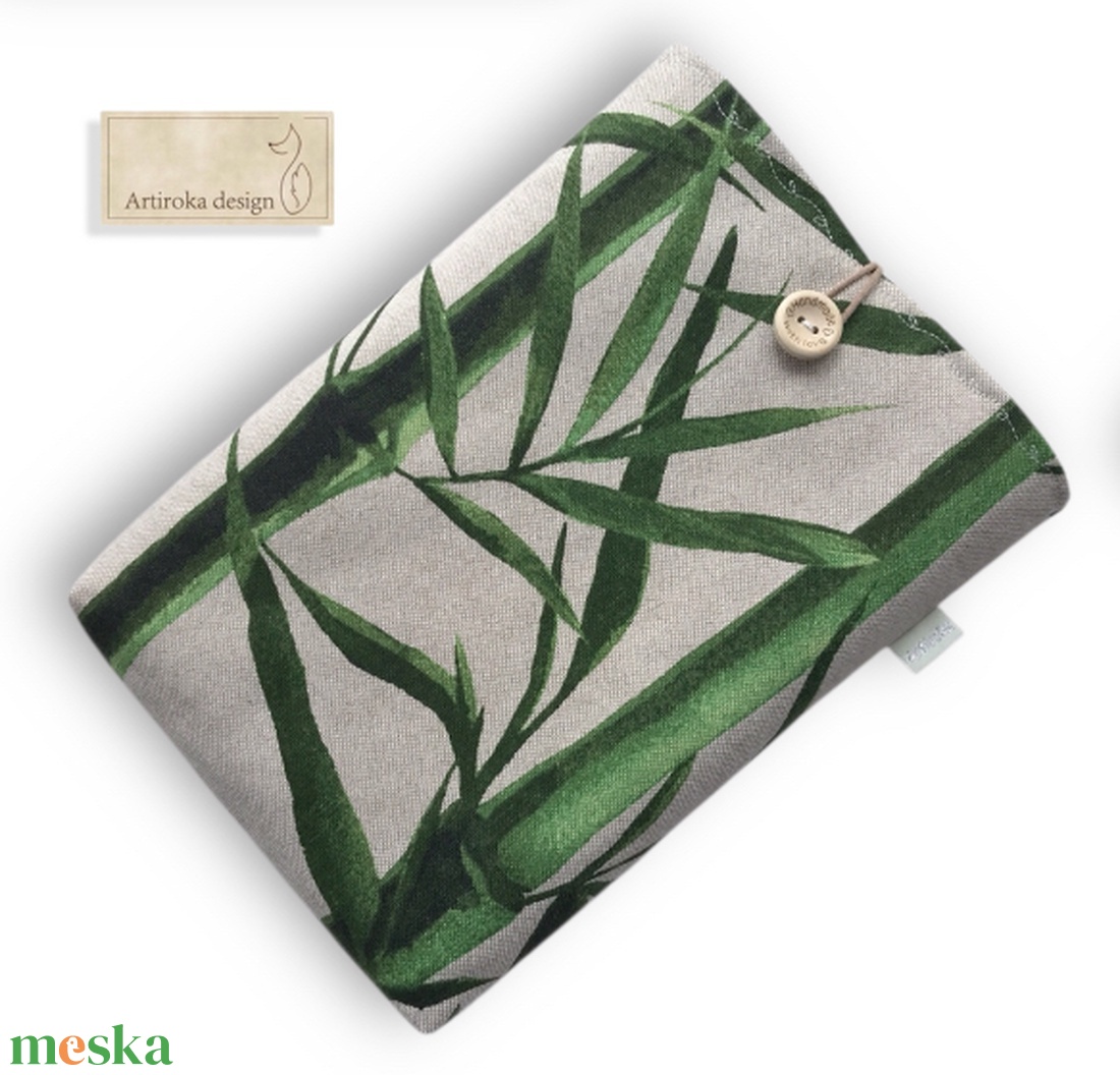 Bambusz levelek mintás KÖNYVTOK gombos zárral - Artiroka design - könyv & zene - könyvtok - Meska.hu Bambusz levelek mintás KÖNYVTOK gombos zárral - Artiroka design - könyv & zene - könyvtok - Meska.hu