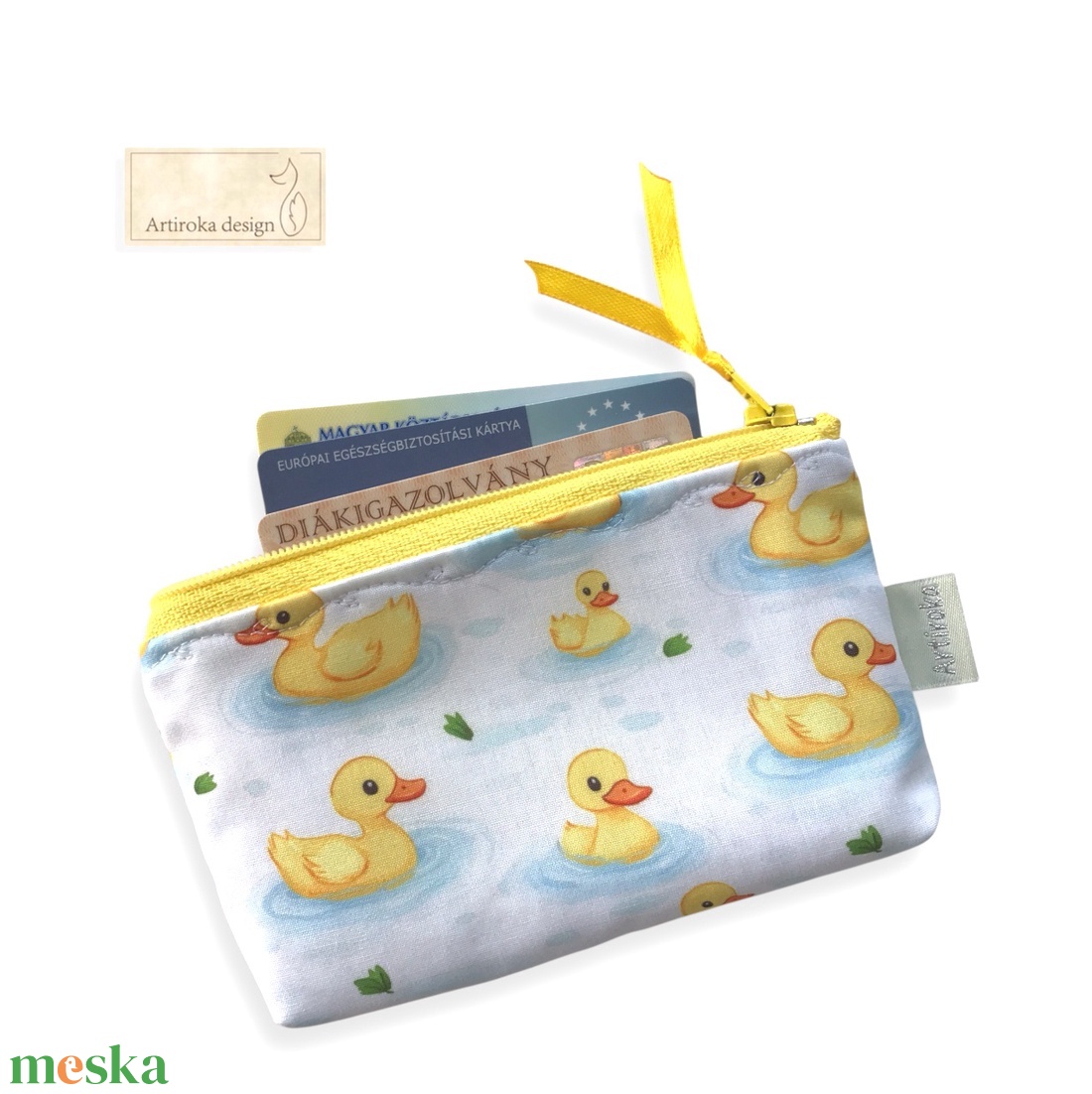 Sárga kiskacsa mintás irattartó pénztárca - Artiroka design - táska & tok - pénztárca & más tok - kártyatartó & irattartó - Meska.hu Sárga kiskacsa mintás irattartó pénztárca - Artiroka design - táska & tok - pénztárca & más tok - kártyatartó & irattartó - Meska.hu