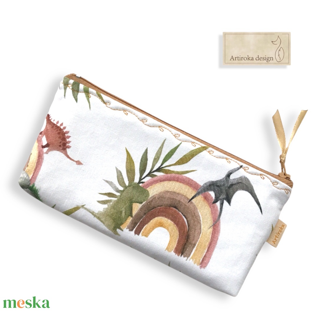 Dinoszaurusz mintás prémium pamut tolltartó neszesszer - Artiroka design - táska & tok - neszesszer - Meska.hu Dinoszaurusz mintás prémium pamut tolltartó neszesszer - Artiroka design - táska & tok - neszesszer - Meska.hu