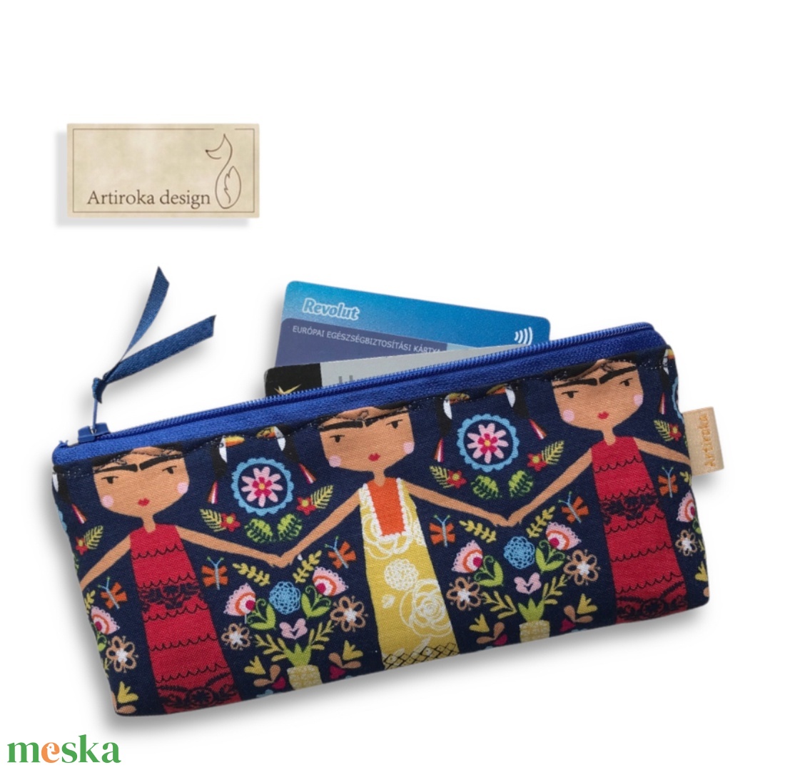 Frida Kahlo mintás  prémium tolltartó neszesszer, szemüvegtok  - Artiroka design - táska & tok - neszesszer - Meska.hu