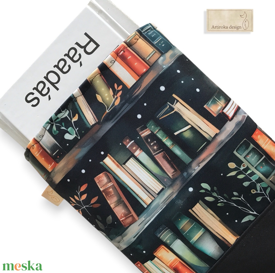 Vízálló könyvtok könyvespolc mintával  - Artiroka design - könyv & zene - könyvtok - Meska.hu